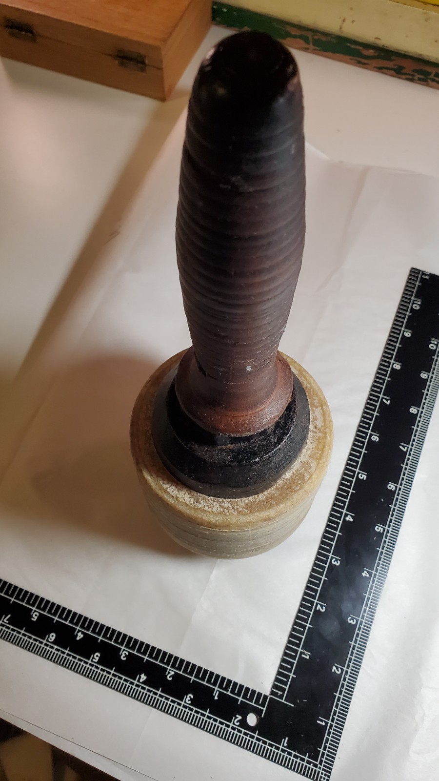 Hammer Maul 5 Lb Vintage Cast Iron Stacked Rawhide & Leather / Monarch Stamp