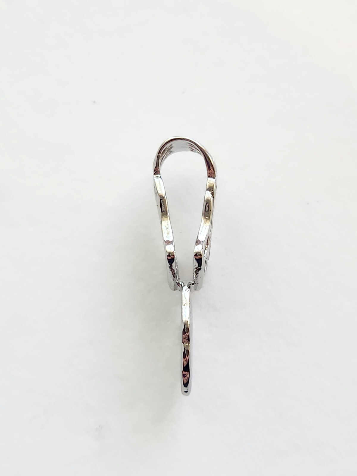 Antique Silver Color Lrg Lattice Glue On Bails (Pkg 5/15) Ships from USA (68AS)