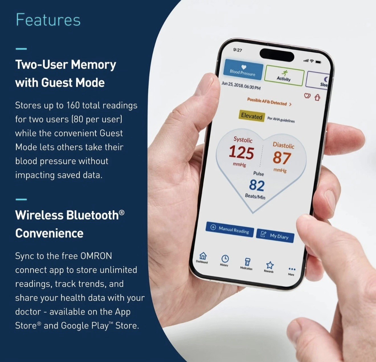 OMRON Gold Or Upper Arm Blood Pressure Monitor - BP5360 New