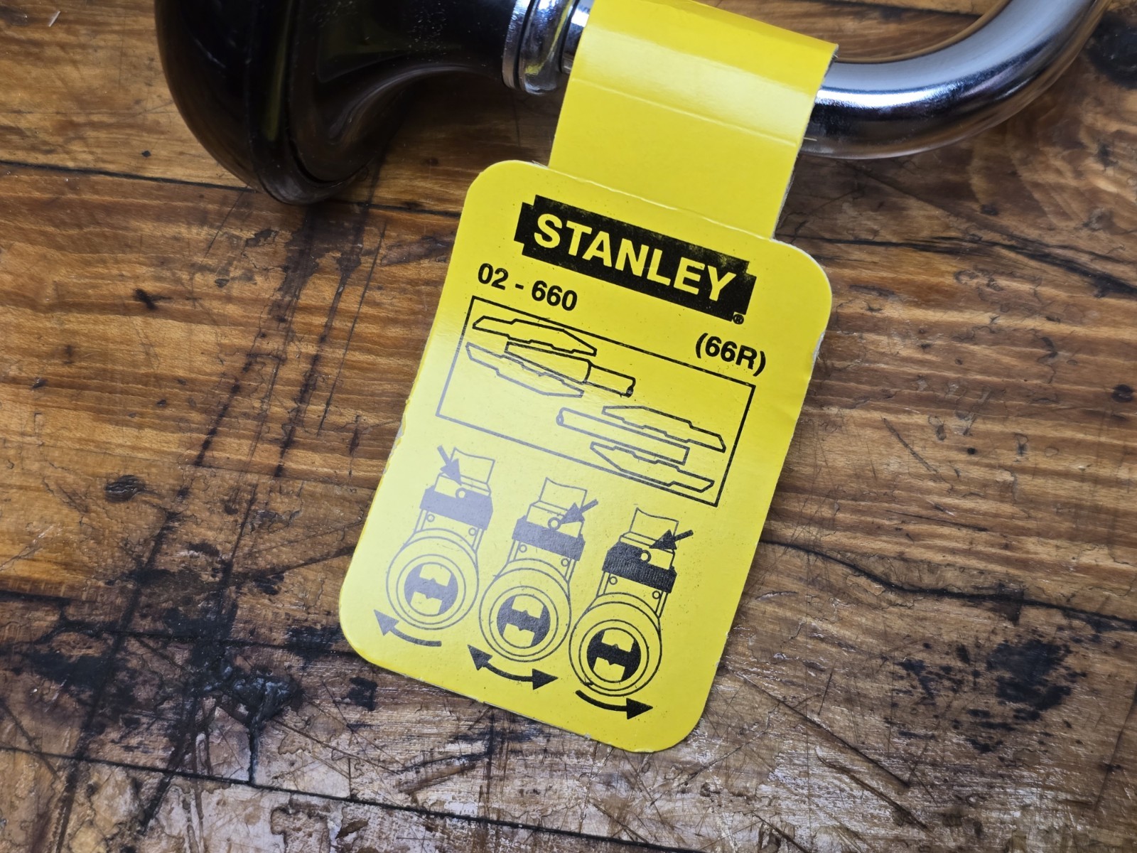 Stanley 02-660 66R 66-10 Ratcheting Bit Brace Hand Drill, Made in England NEW