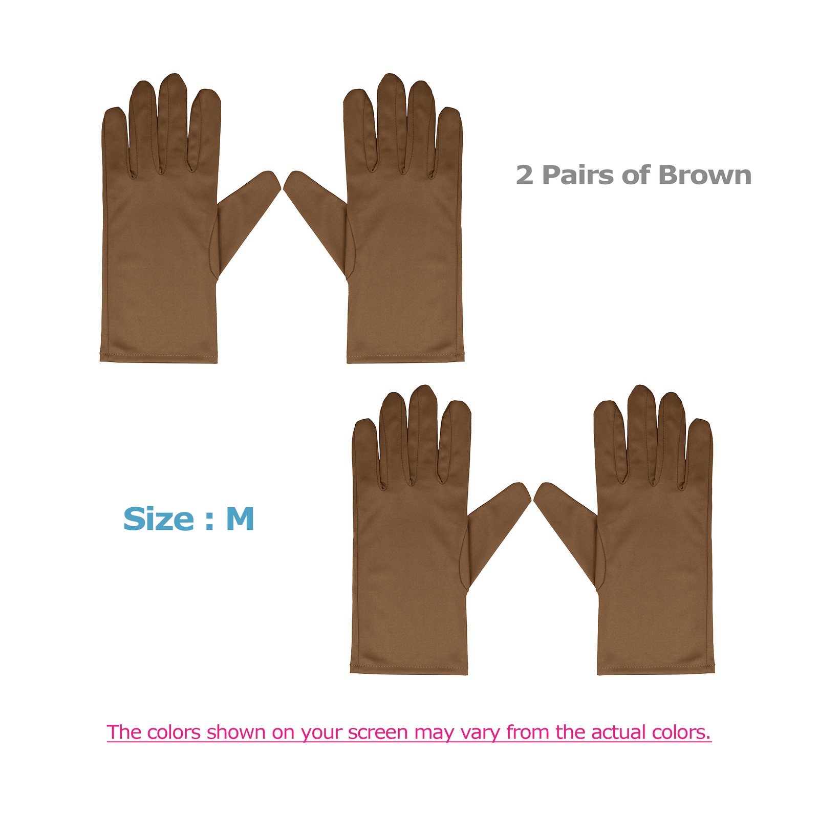 2 Pairs Brown Gray Microfiber Jewelry Watch Handling Polishing Lint-free Gloves