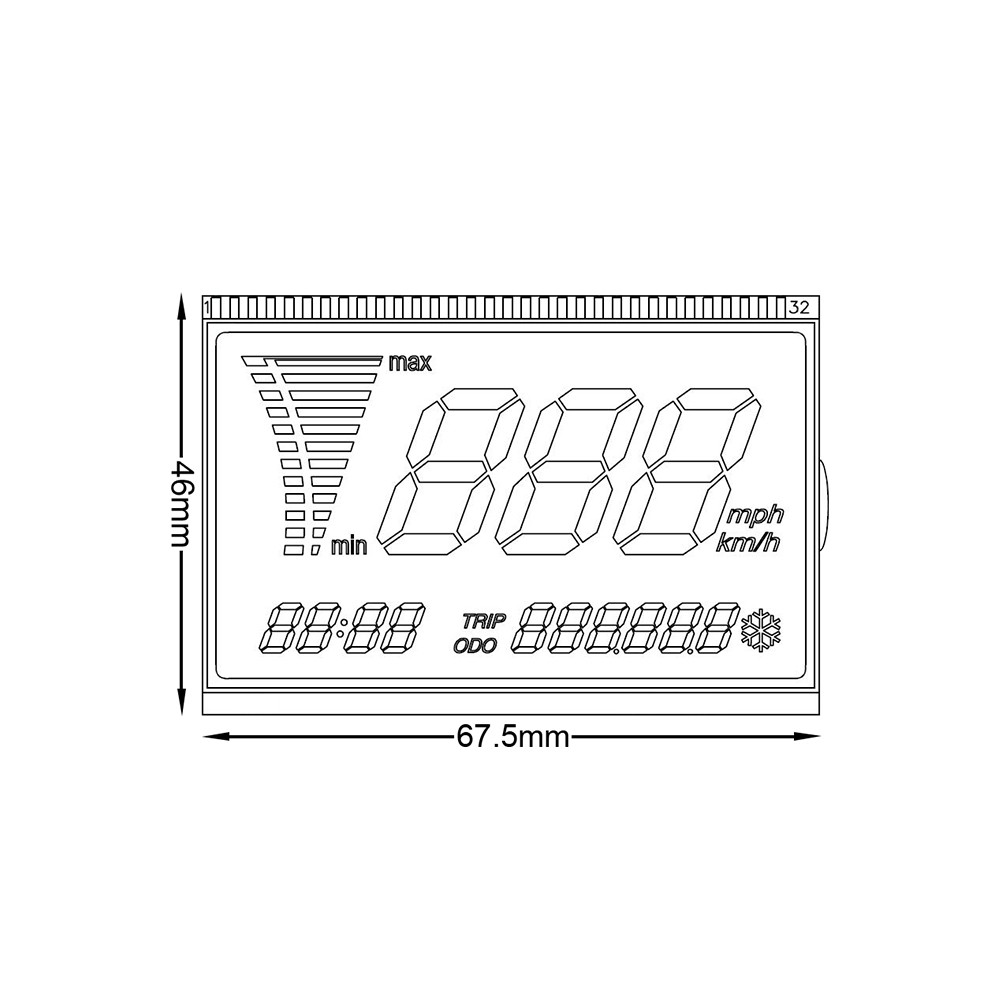 Display for KTM 690 990 Speedometer Gauge Cluster