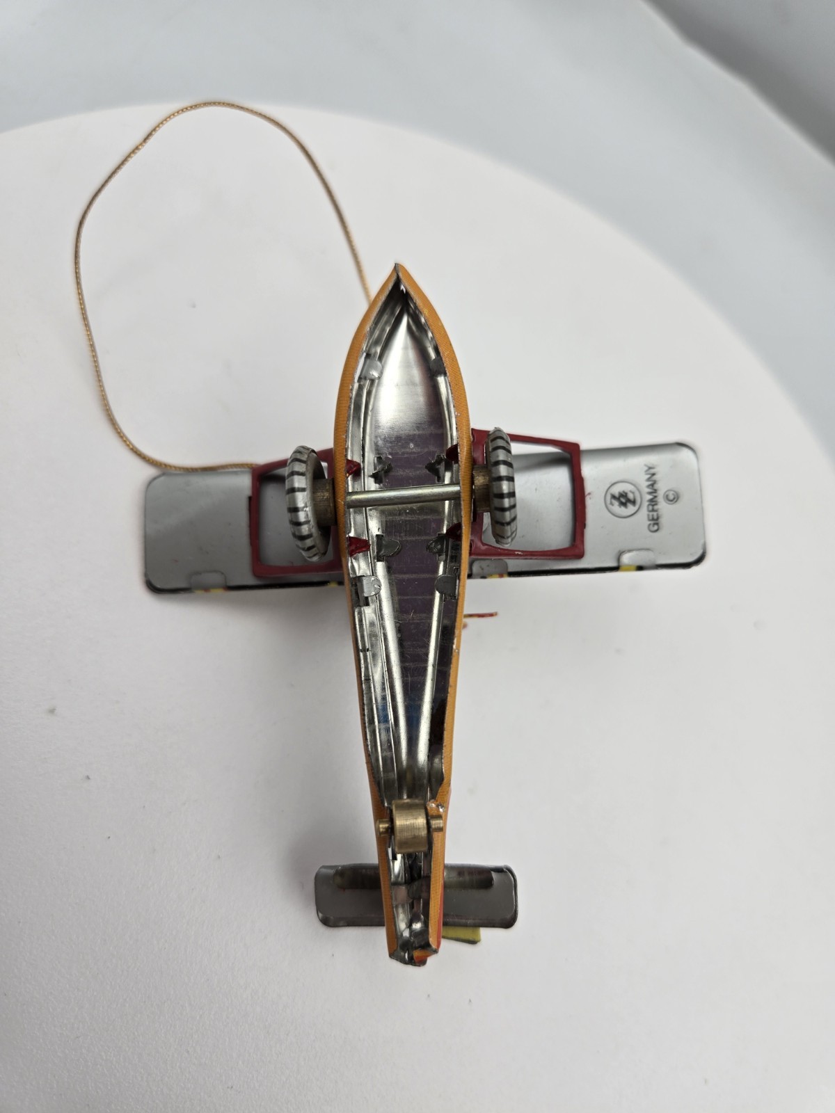 Schylling Biplane Tin Toy Ornament Collector Series 1995