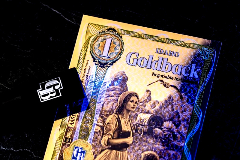 1 IDAHO ALPHA GOLDBACK AURUM 24K GOLD NOTE 1/1000 OZ .999 GOLD BU PRE SALE 🔥