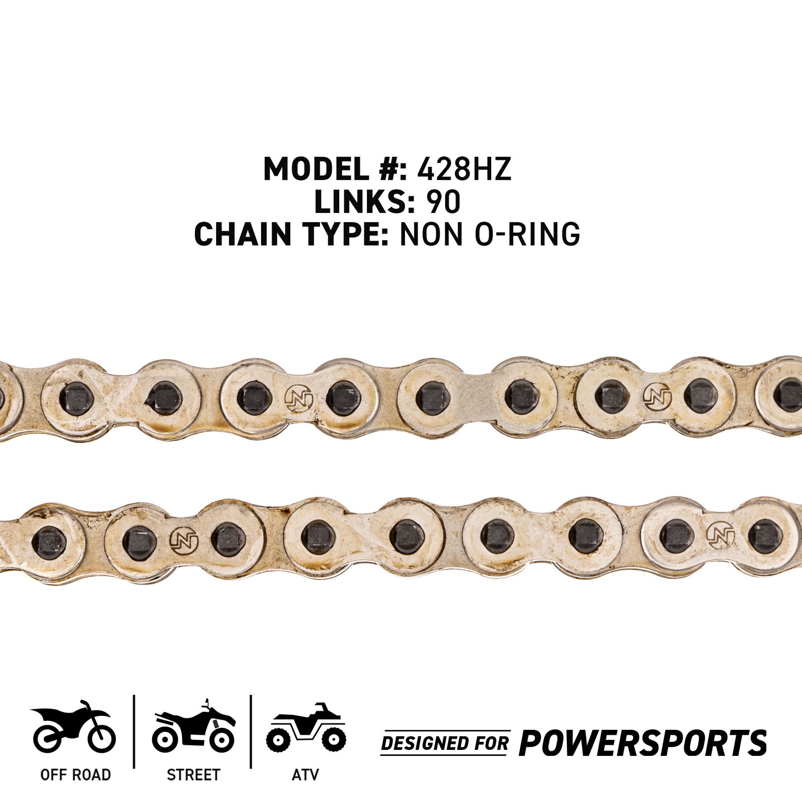 NICHE 428 Drive Chain 90 Links Standard Non O-Ring with Connecting Master Link