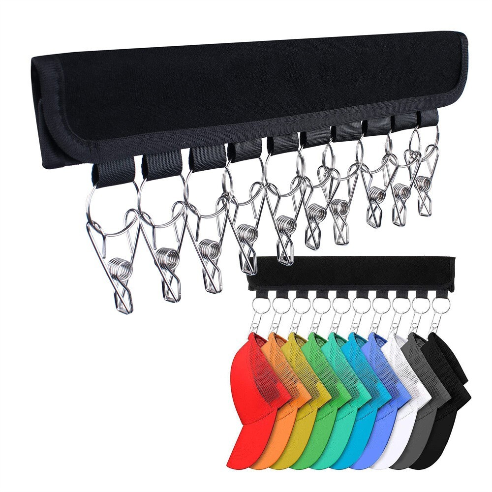 Hat Rack Organizer Baseball Holder Storage Door Cap Hanger for Closet Rod 1 PCS