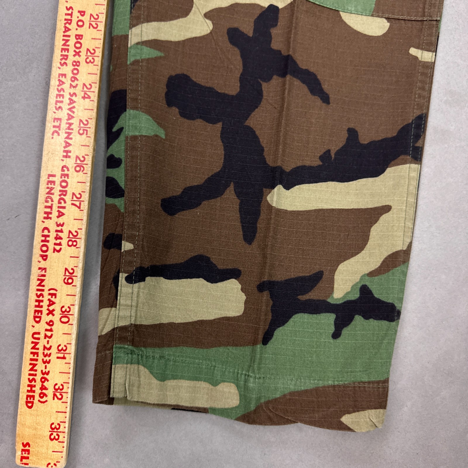 Vintage Military Pants Men 38x32 Green Camo Woodland Trouser Large Reg Distress