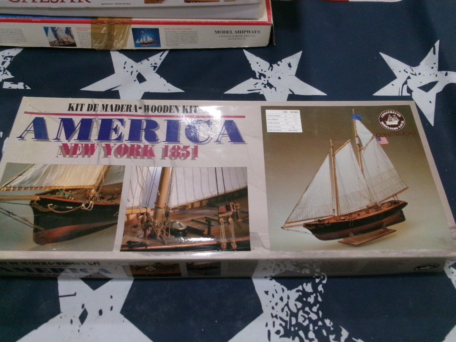 Constructo America New York 1851 Model Wooden Ship Kit  (Read Description)