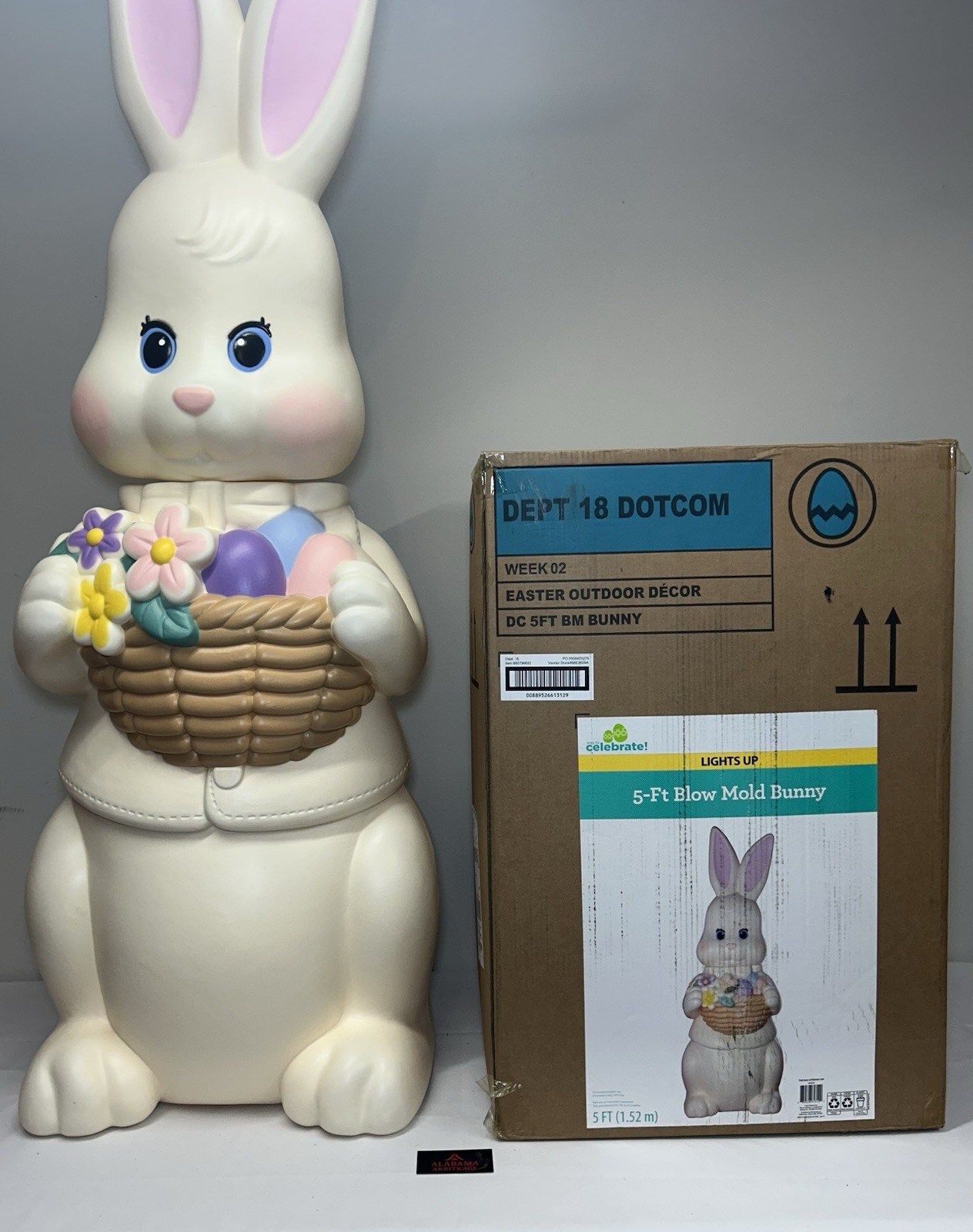 Way To Celebrate Blow Mold Easter Bunny White 60” Tiktok Viral Sold Out