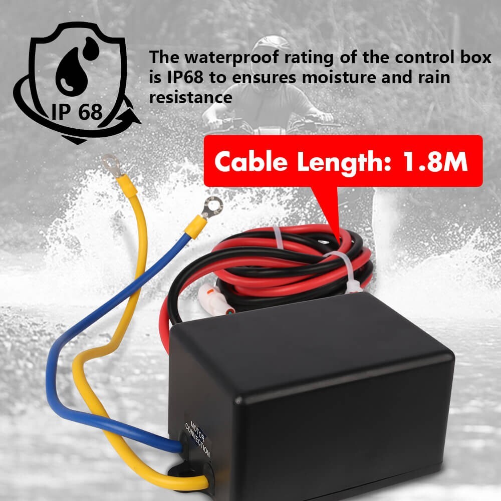 MNEMOSYNE Electric Winch 4500lb Steel cable Wireless Remote Towing ATV UTV 4×4