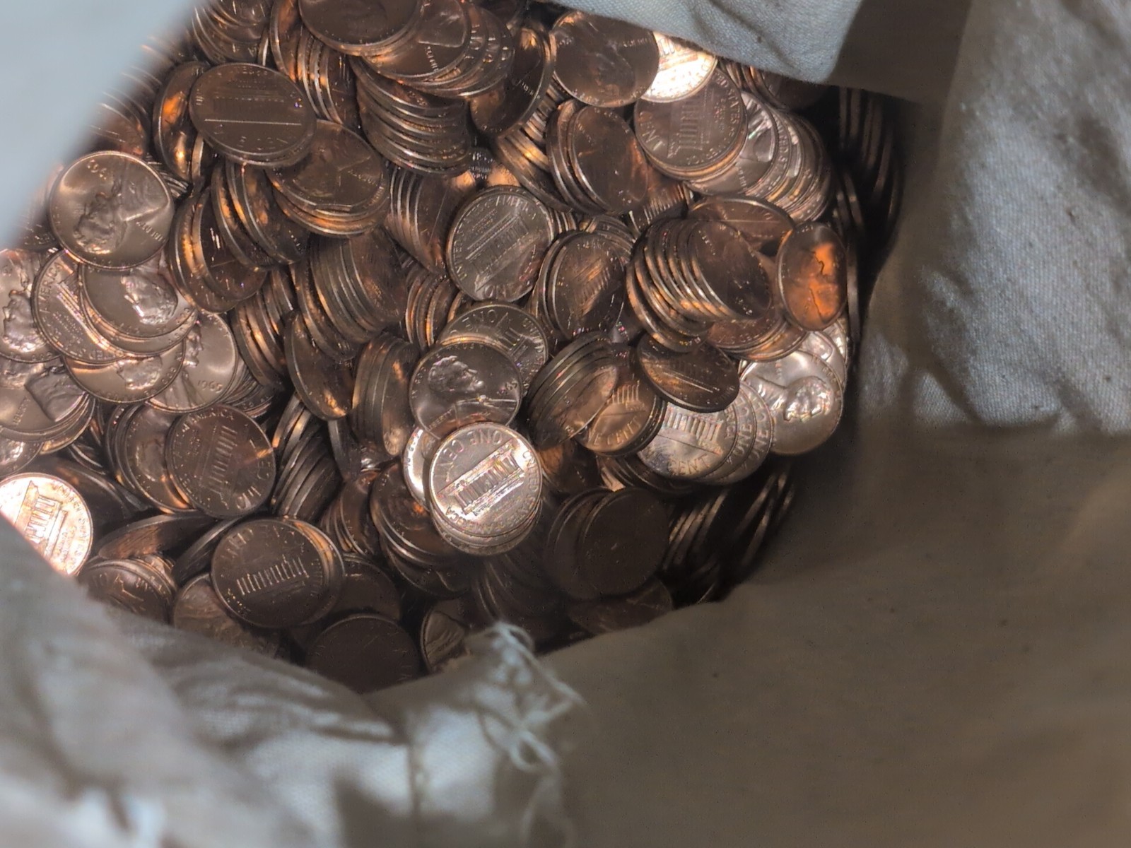 1965 Lincoln Cent BU Roll – Brilliant Uncirculated Red Memorial – From Mint Bag!