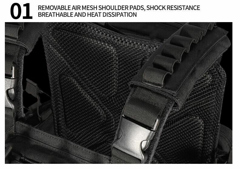 Urban Assault Black Storm Tactical Vest Plate Carrier W/ Level III Armor Plates