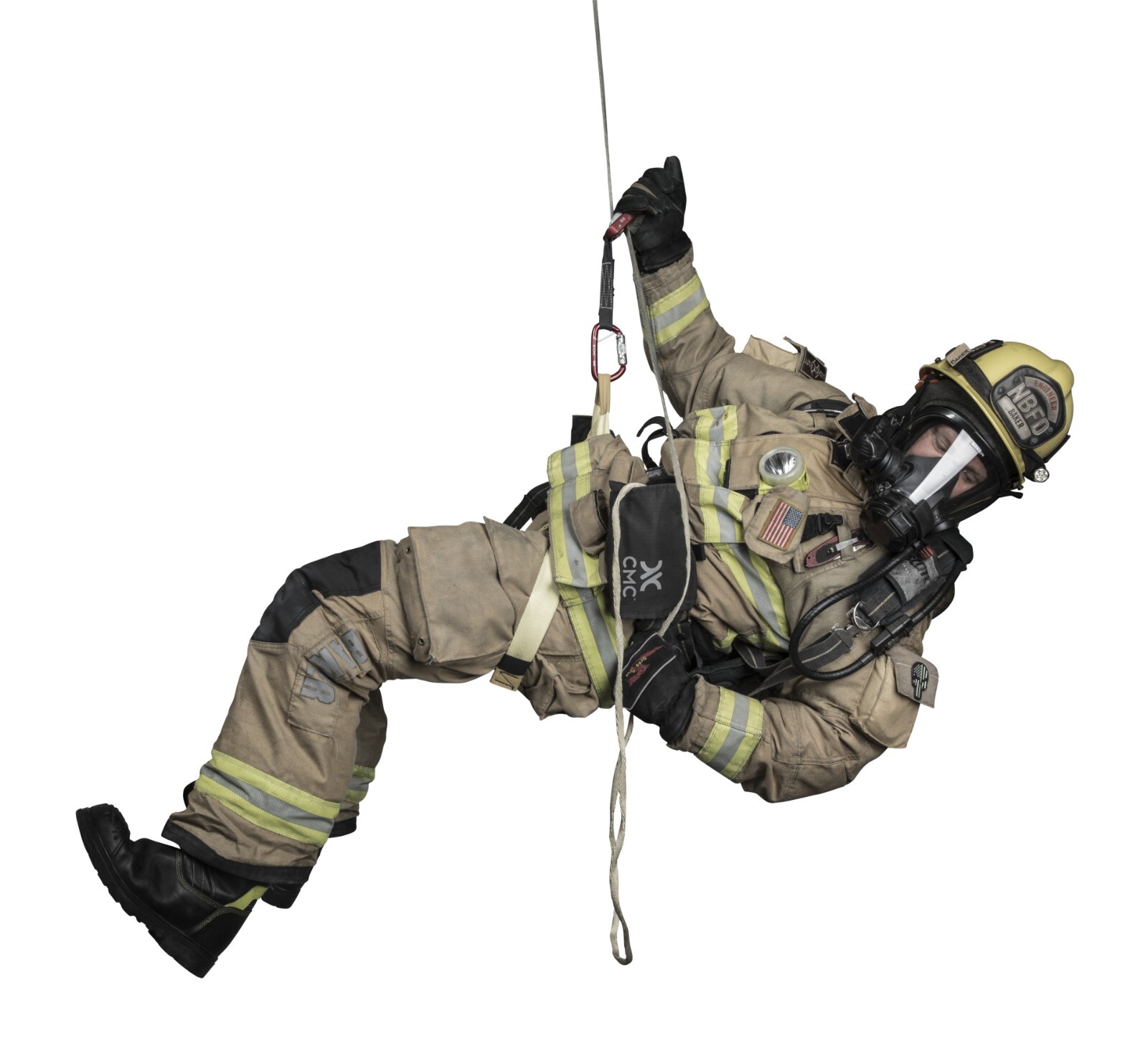 CMC Rescue Levr Fire Escape System w/hook, descender, carabiner, rope + bag NEW