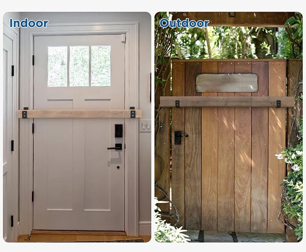 Heavy Duty Door Security Barricade Brackets- 2x4 Door Barricade - Home...