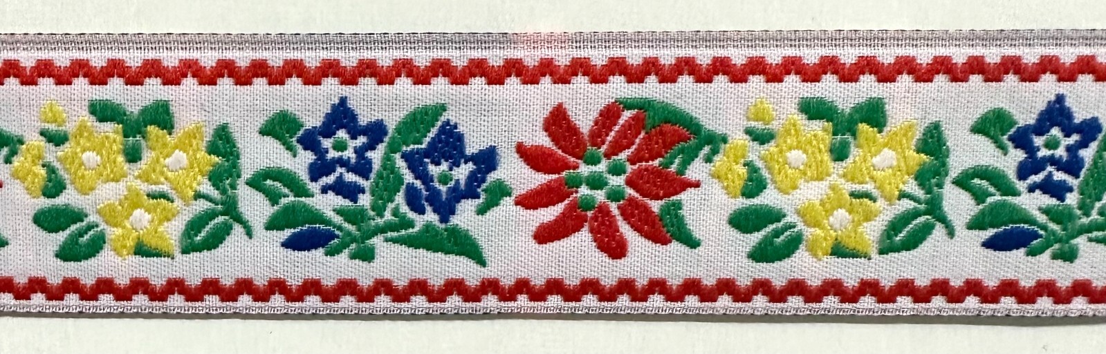 1" Jacquard Woven Floral Ribbon Trim - 10 Yards - Many Colors!