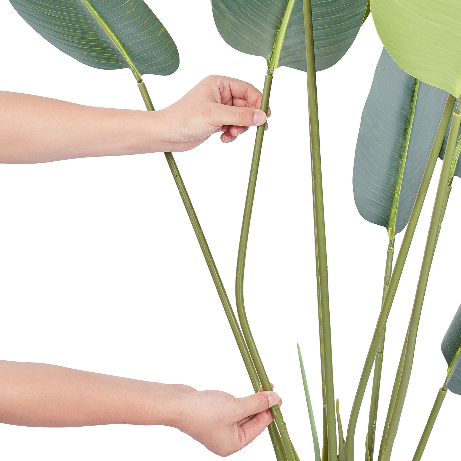 Bird Of Paradise 5ft Tall Fake Palm Tree Artificial Faux Silk Plant in Pot Decor