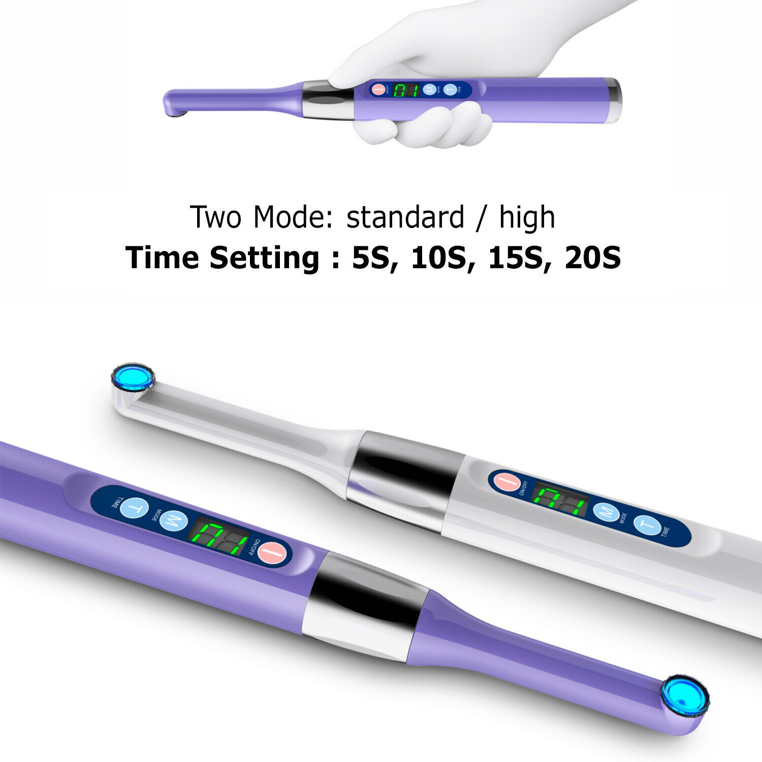 100% Genuine Woodpecker iLED Dental Curing Light Lamp 1 Sec Resin Cure 2500mw/c㎡