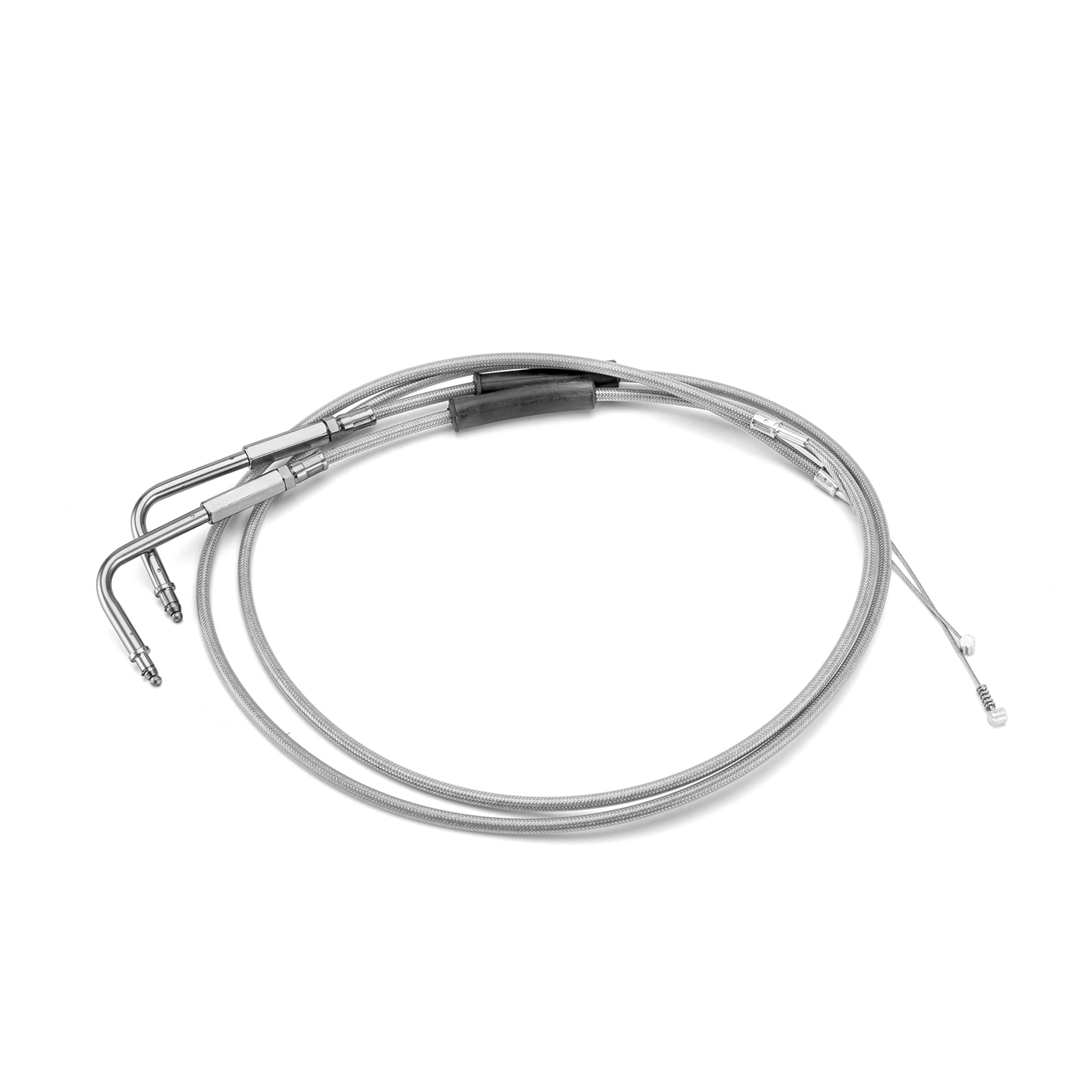 40" Stainless Steel Extended Throttle & Idle Cable Set For Harley Sportster XL