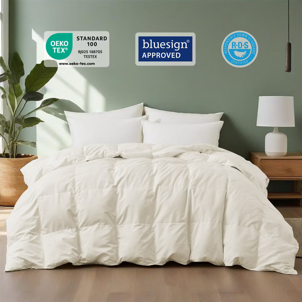 Peace Nest Medium Weight White Goose Down Comforter - Ultra Soft Noiseless