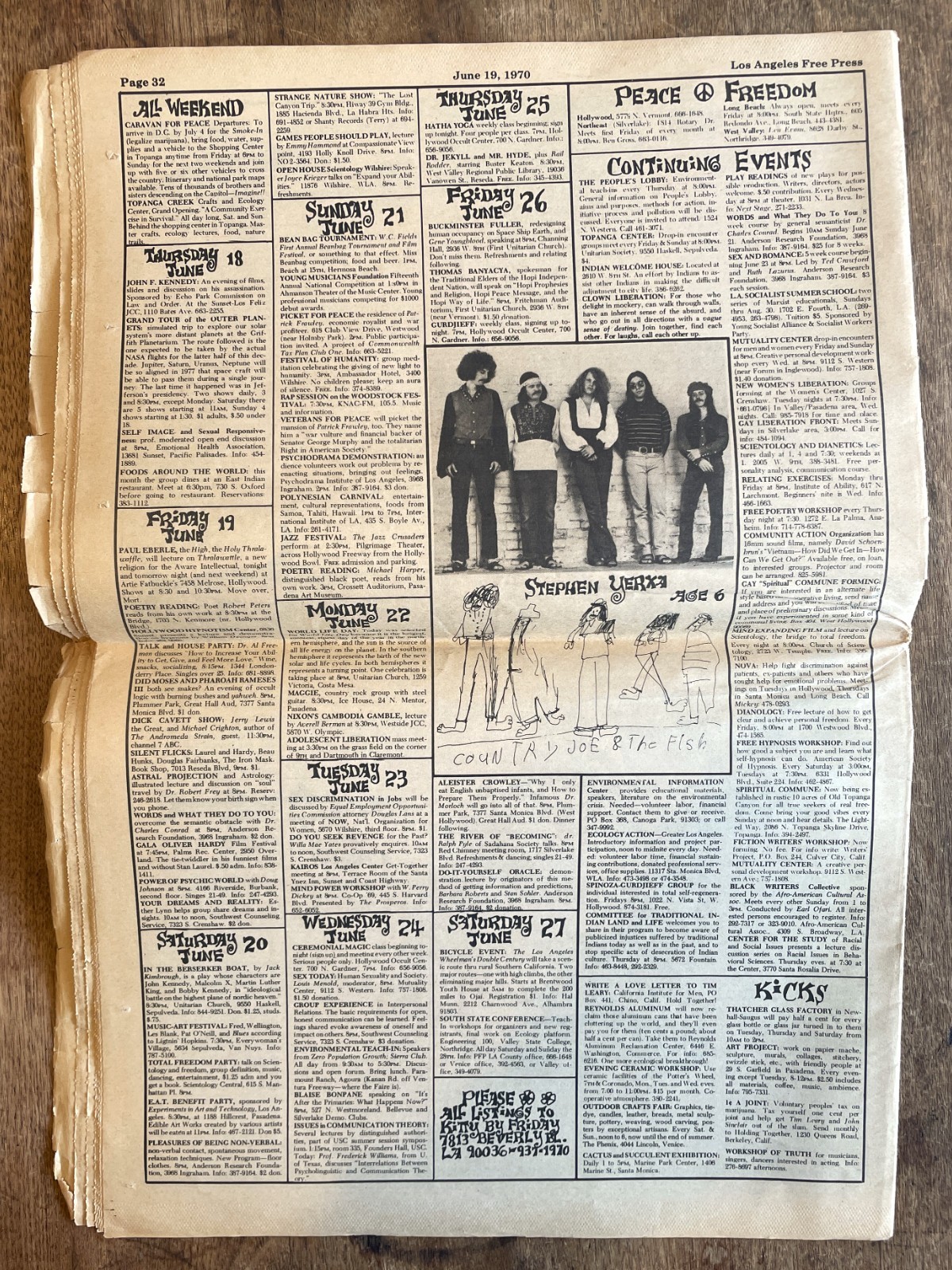 June 19-25, 1970 Los Angeles Free Press MANSON IN WONDERLAND underground paper