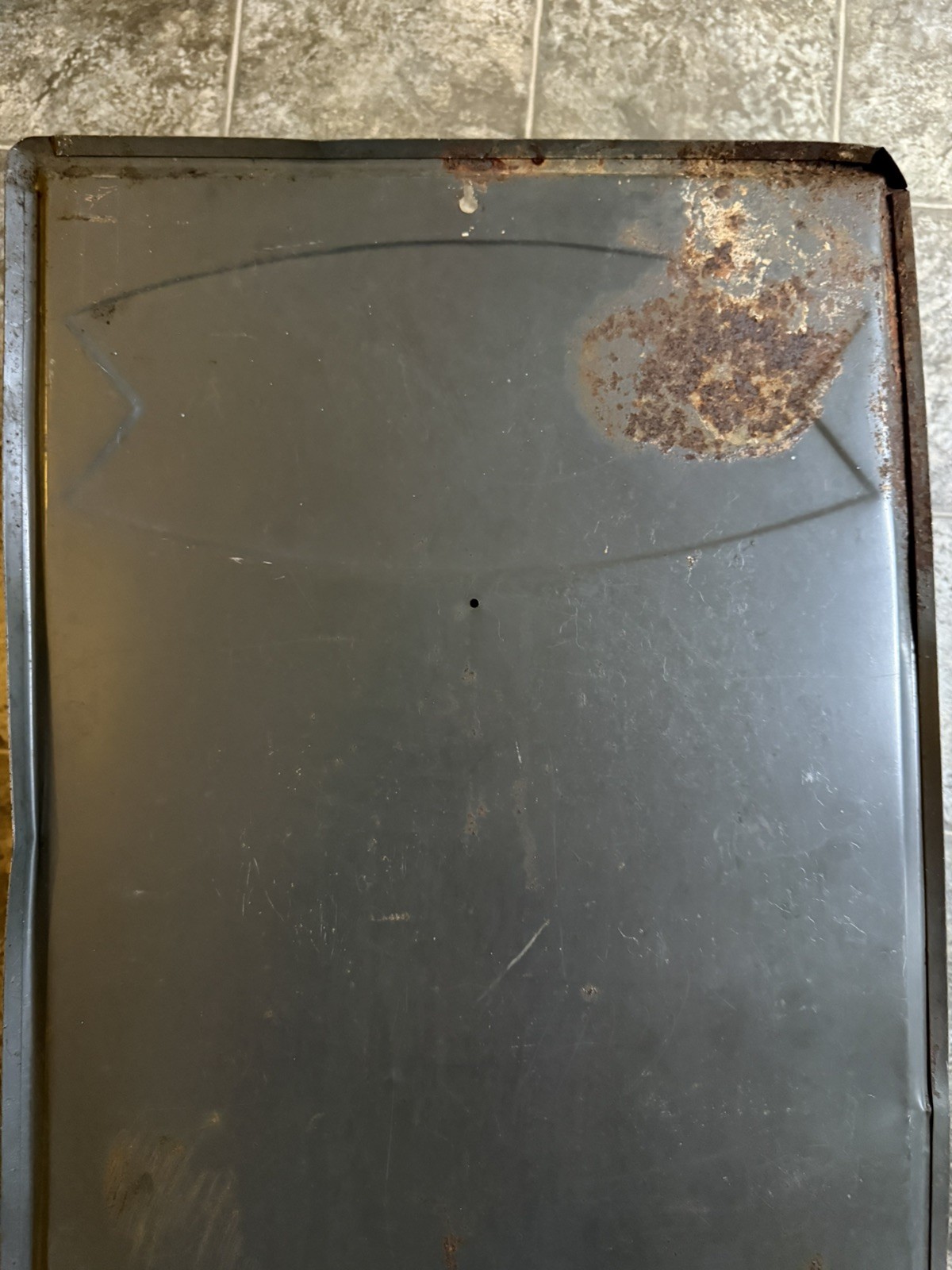 1950's Coca Cola Fishtail Delicious with Food Metal Menu Chalkboard Sign!