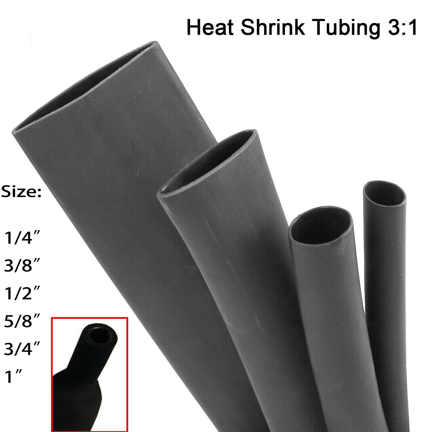 Heat Shrink Tubing Tube Dual Wall 3:1 Marine Adhesive Glue Lined Waterproof