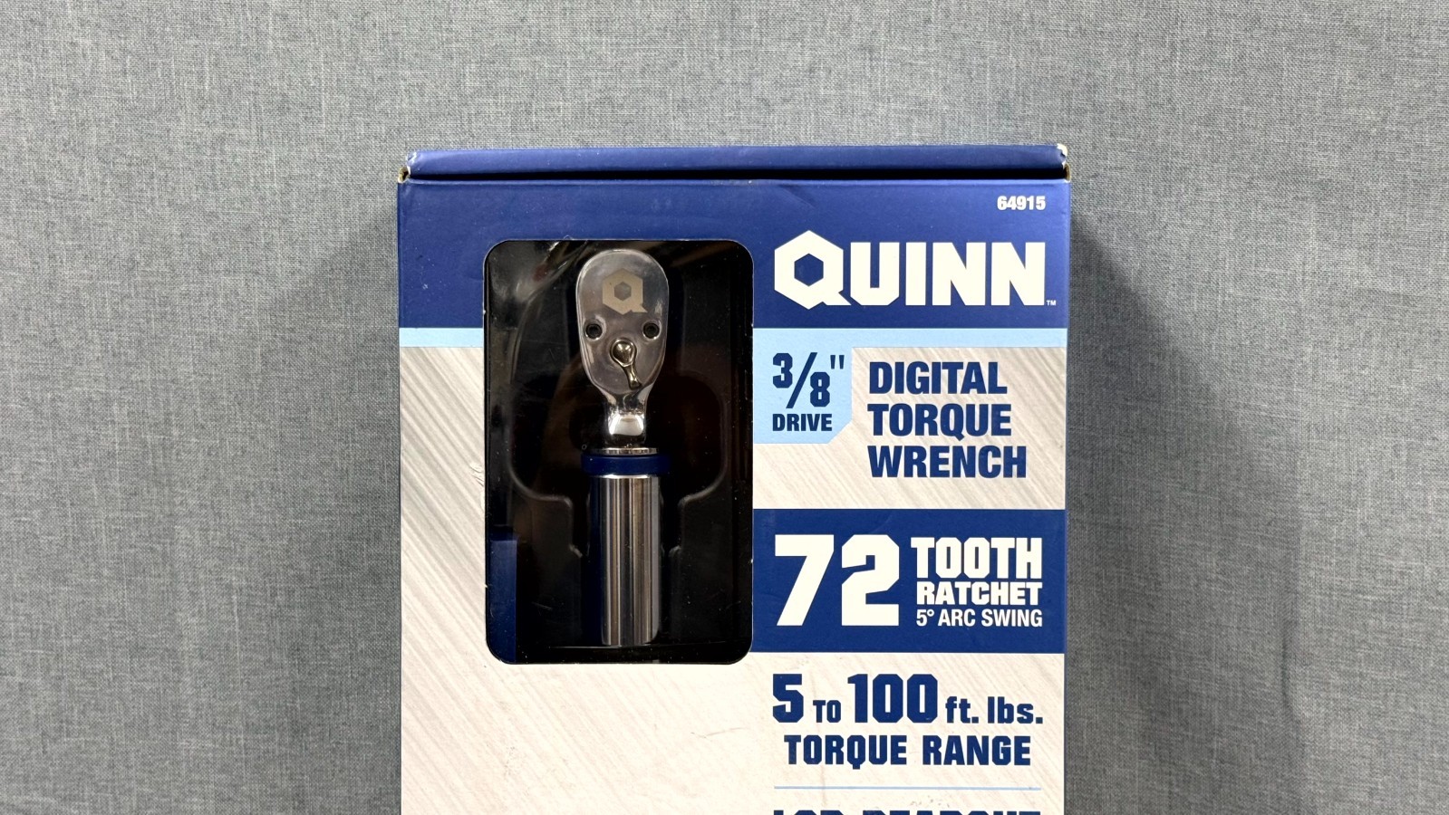 NEW Quinn 3/8 inch Drive Digital Torque Wrench 5 to 100 ft lbs - 64915 Free S/H