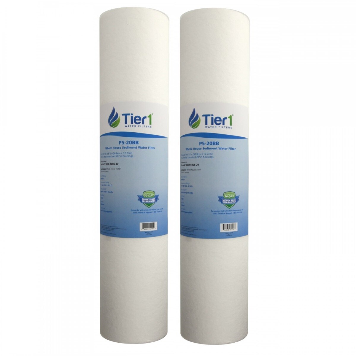 20 x 4.5 Inch 5 Micron DGD-5005-20 Polypropylene Sediment Water Filter 2 Pack