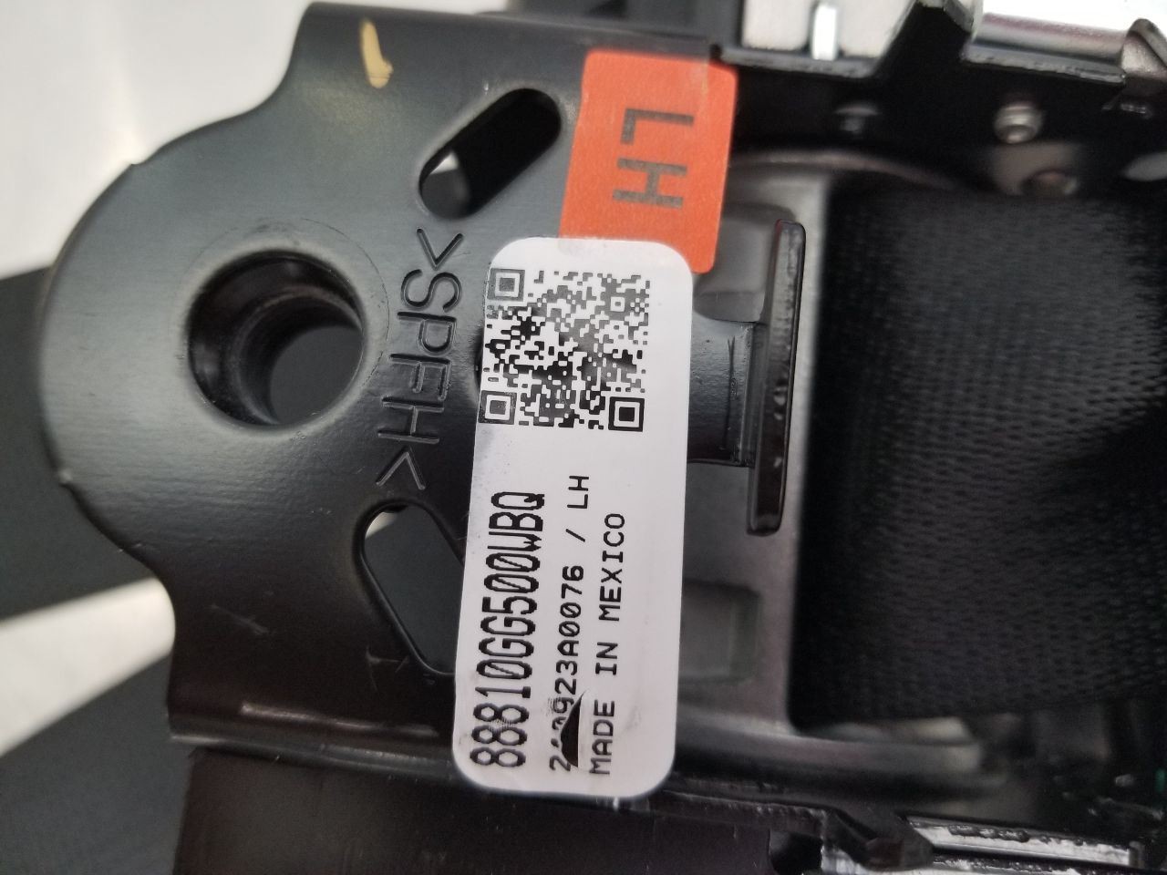 25 2025 KIA K4 GT-LINE FRONT BUCKET SEAT BELT RETRACTOR BLACK LEFT DRIVER