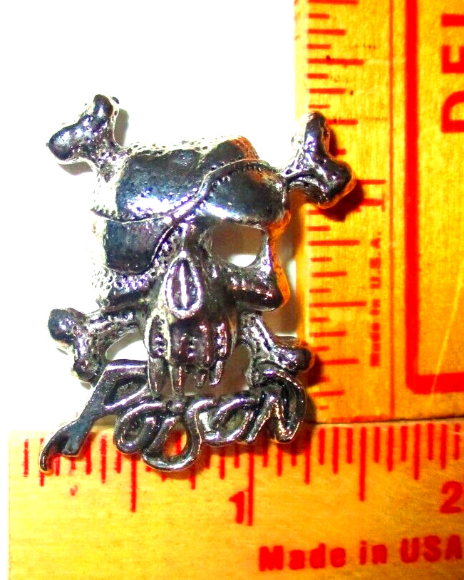 "Poison" pin vintage collectible old rock band music memorabilia pinback