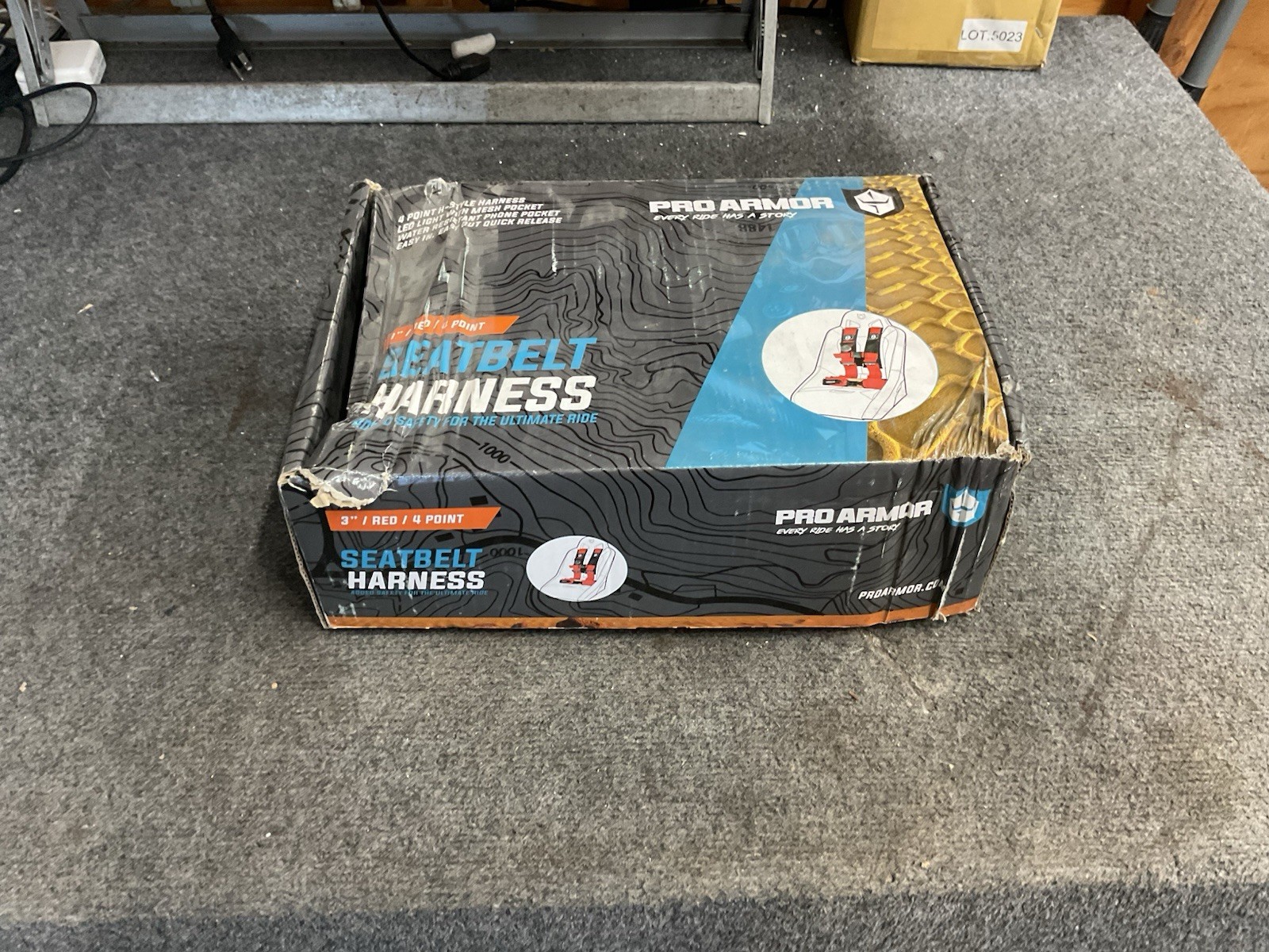 Pro Armor Driver Side Four Point Auto Buckle Harness - Red A16UH348BL