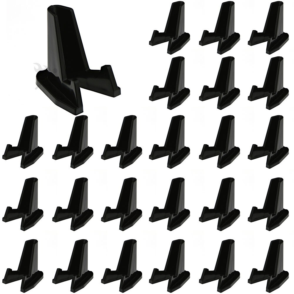 (25) OnFireGuy Black Coin Easels Air-Tite Holders Coin Display Stand Easels