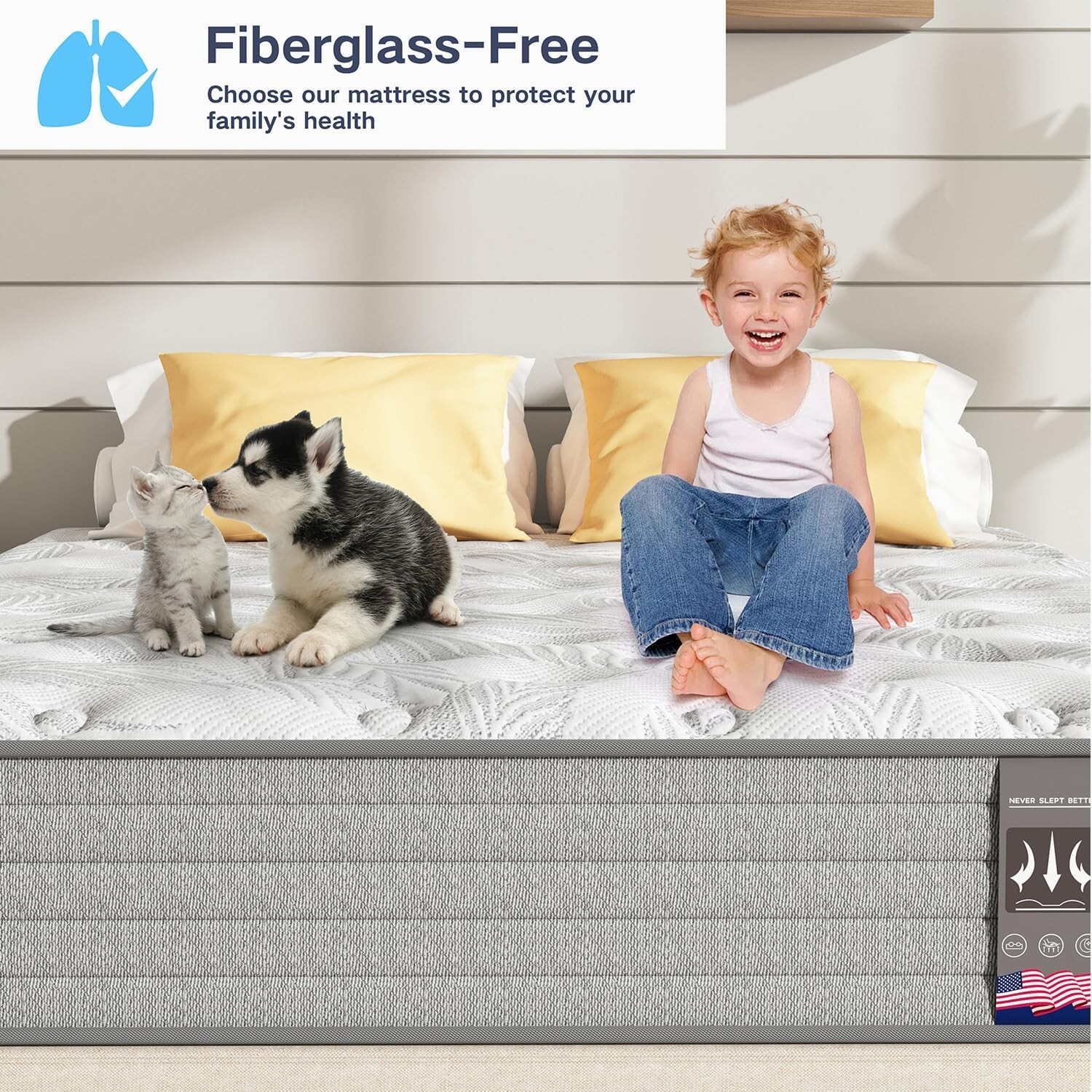 12" 14" Gel Memory Foam Twin Full Queen King Spring Hybrid Mattress in a Box