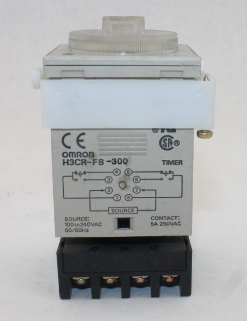 Omron H3CR-F8-300 Timer Relay With P3G-08 Base