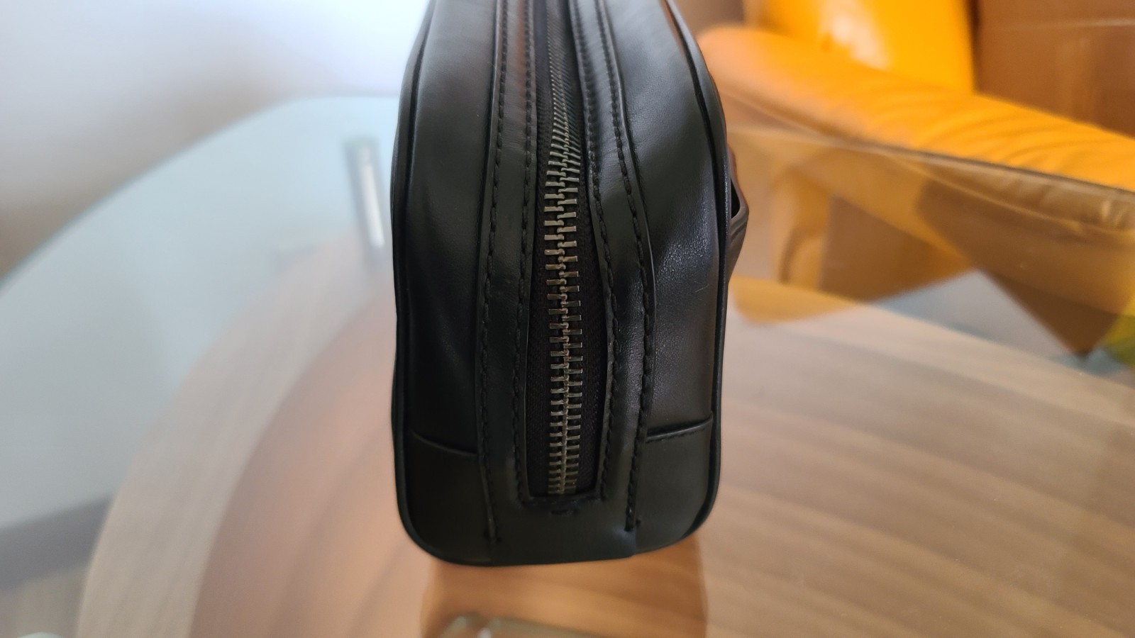 Coach Smooth Black Leather Small Travel Kit 2522 New York NWT 8 3/4" X 5"