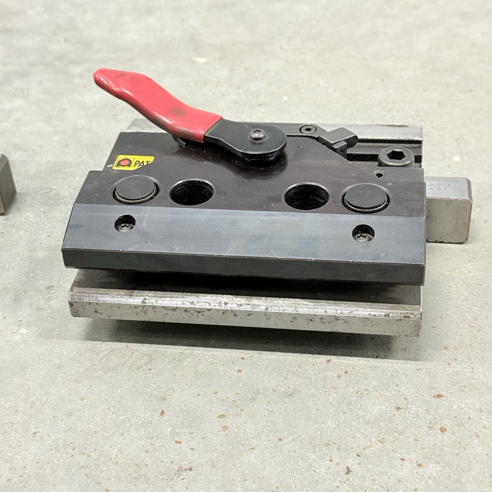 (2) Genuine Amada Single Slide Press Brake Quick Release Clamp Punch Holders