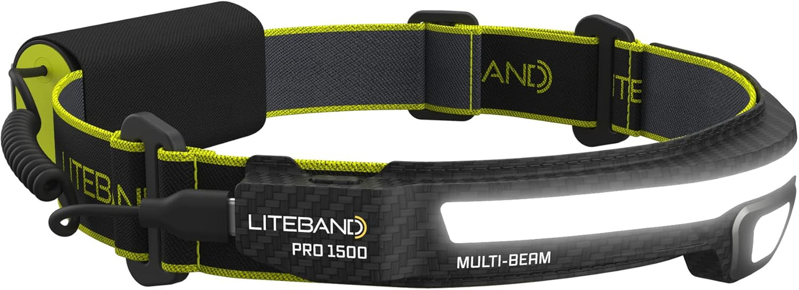 LITEBAND PRO Multi-Beam Rechargeable LED Headlamp, 1500 Lumens, 210° Wide Beam +