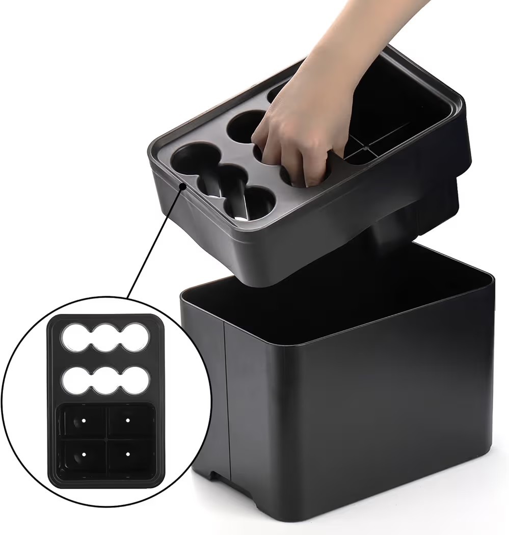 Black Umbrella Stand, Entryway Umbrella Organizer, Compact and Efficient with...