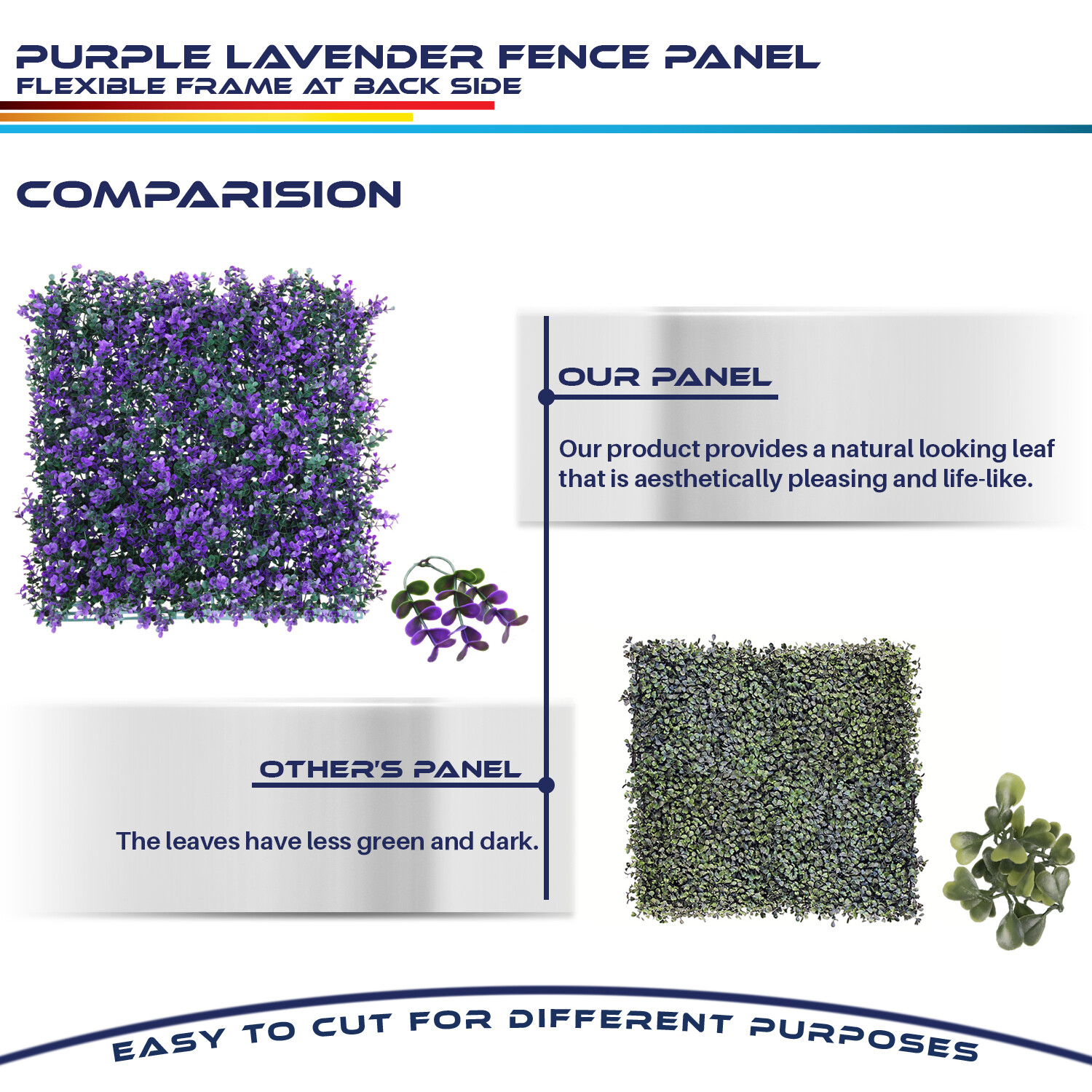 20"X20" Artificial Faux Ivy Leaf Privacy Fence Screen Panels Outdoor Hedge Decor