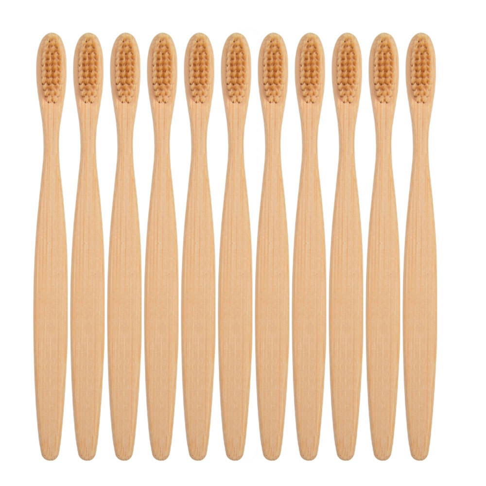20Pcs/set Bamboo Toothbrush Natural Organic Medium BPA Free Soft Healthy Brush