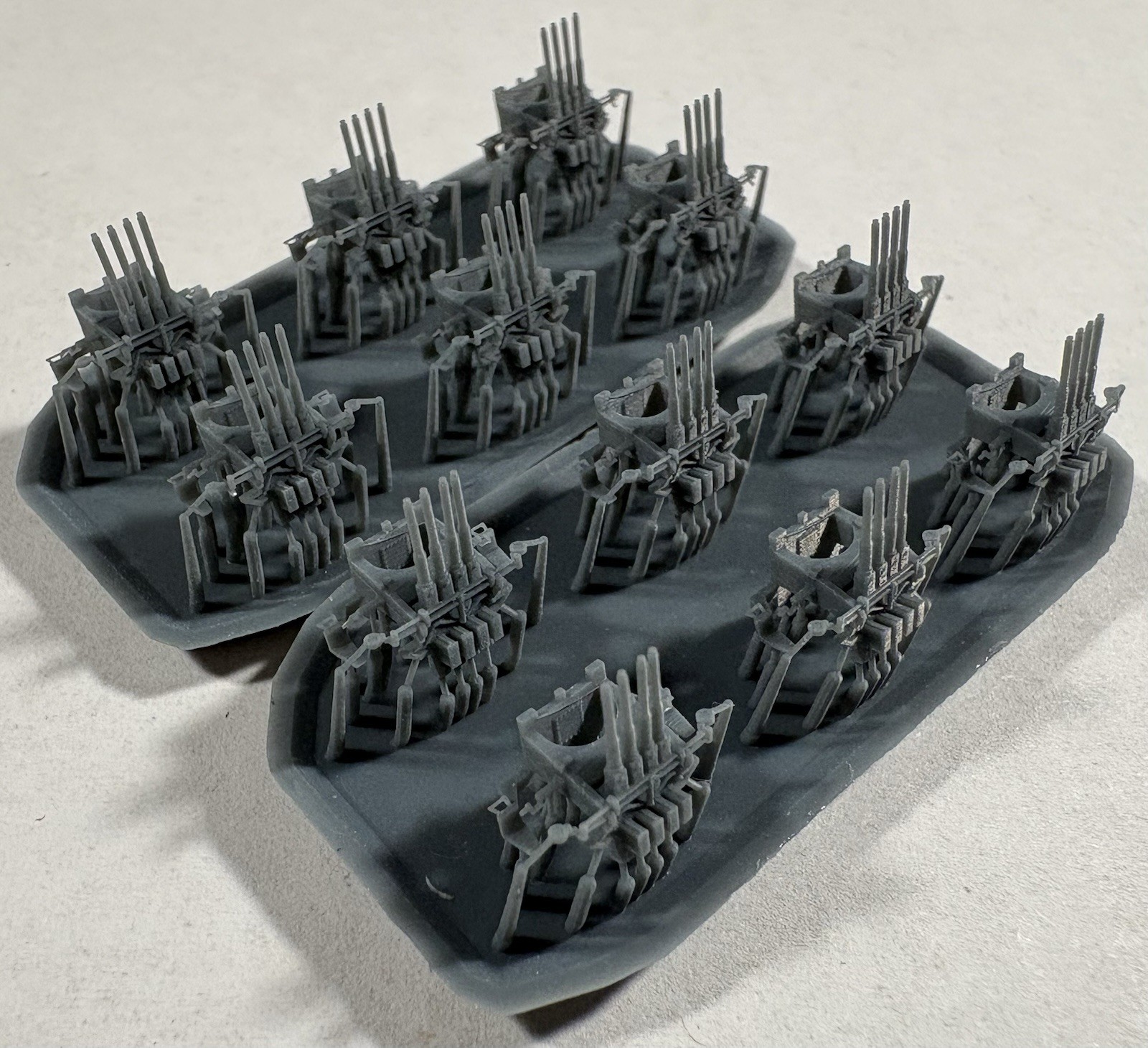 1/350 3D Printed Quad 1.1” “Piano Type” Early War AA Guns X 12