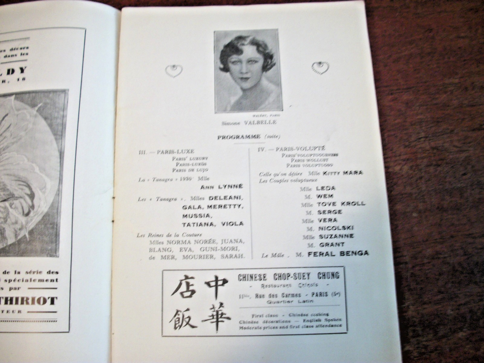 1930 FOLIES BERGERE Music Hall Playbill Booklet