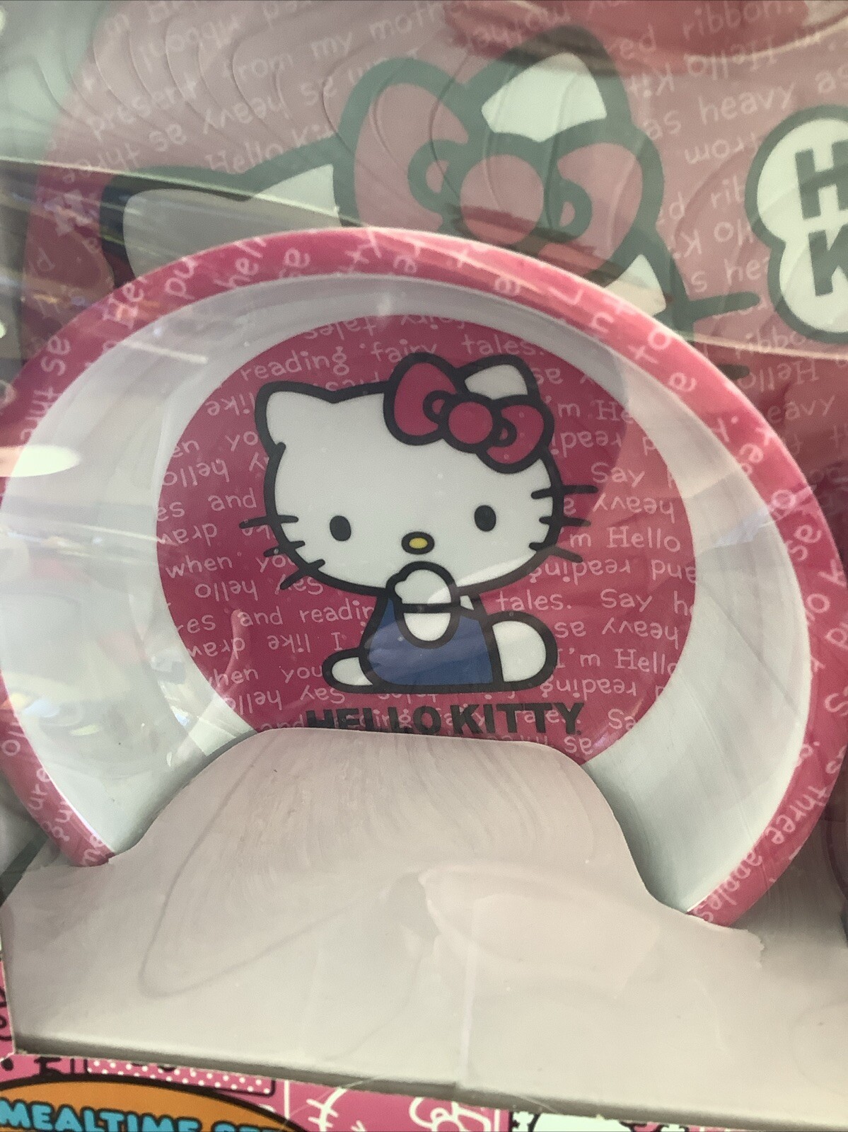 New Zaki Child's Hello Kitty Dinner Mealtime Set Includes Plate Cup & Bowl NEW!