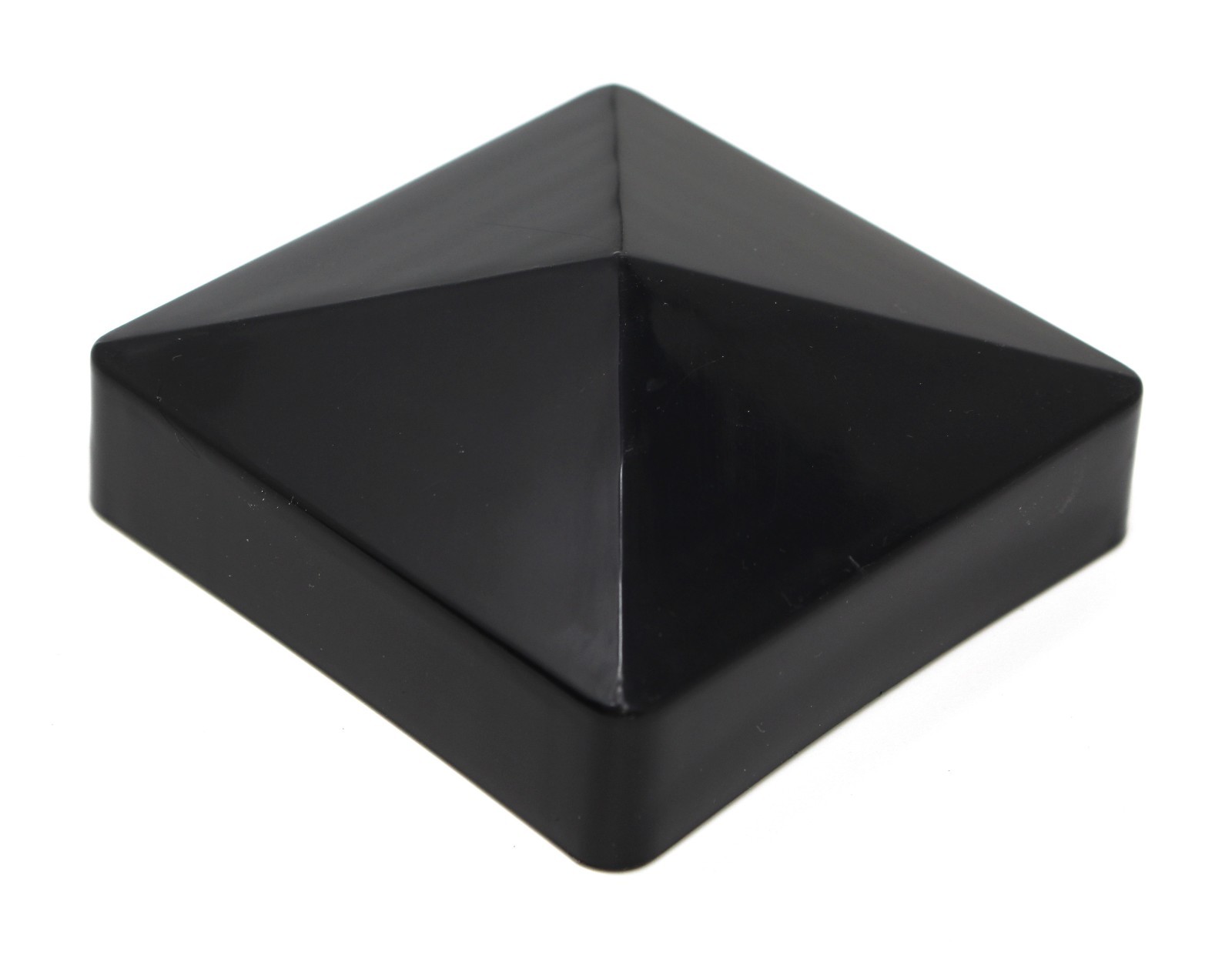 Fence Post Pvc or Vinyl Cap Plastic Black True 4" x 4" Pyramid 4x4 100 MM