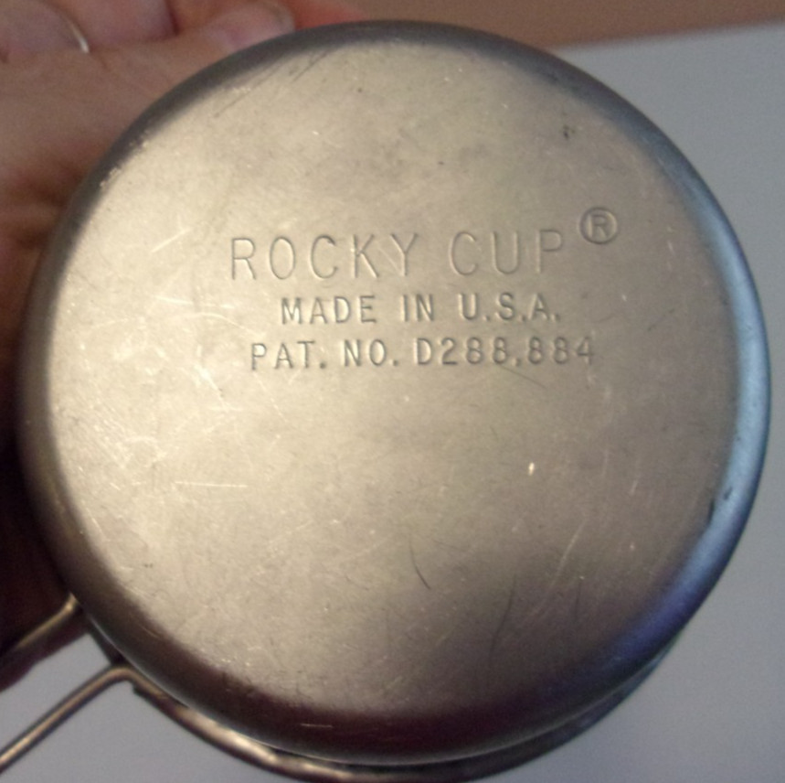 Vtg Rocky Cup Stainless Steel Camping Hiking 1 Cup/250ml Measure Made in USA