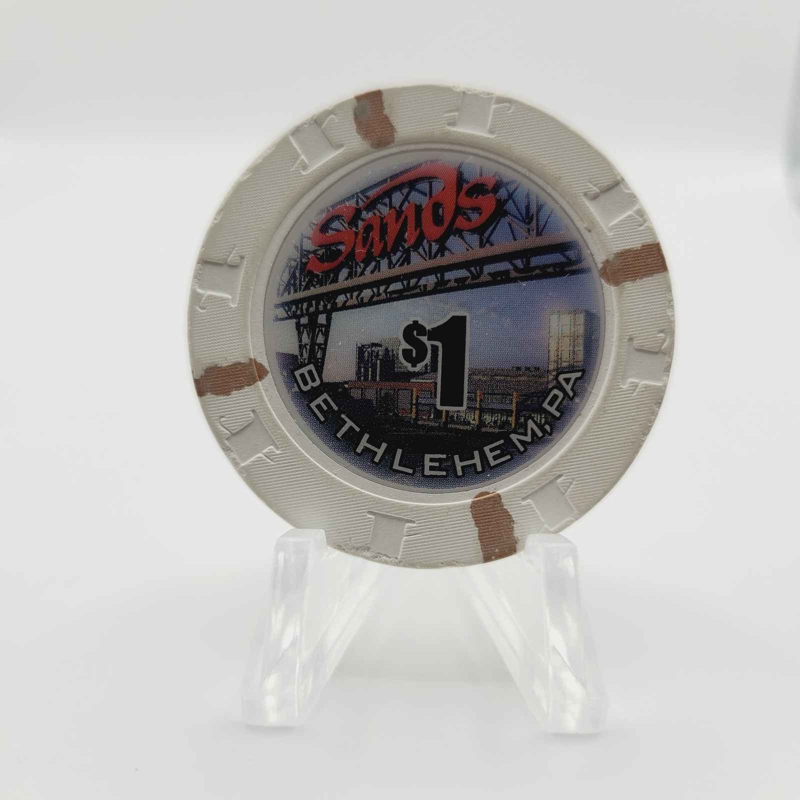 Sands Casino Bethlehem Pennsylvania $1 Casino Chip