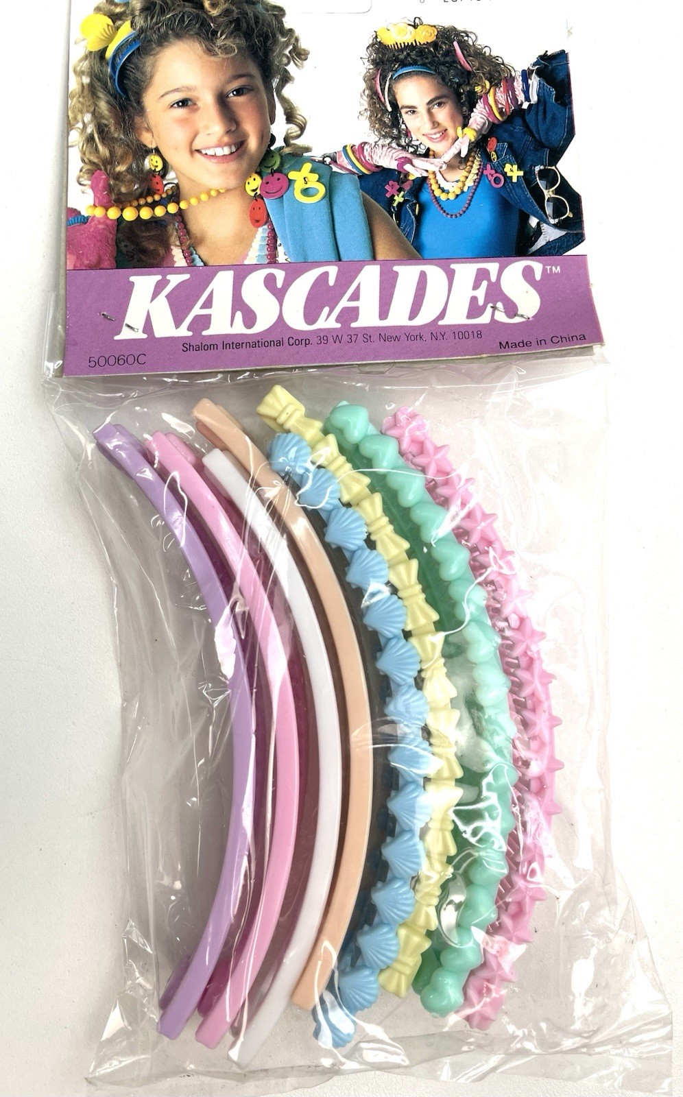 Vintage 80s KASCADES Banana Hair Clip Retro 8 Pack NEW