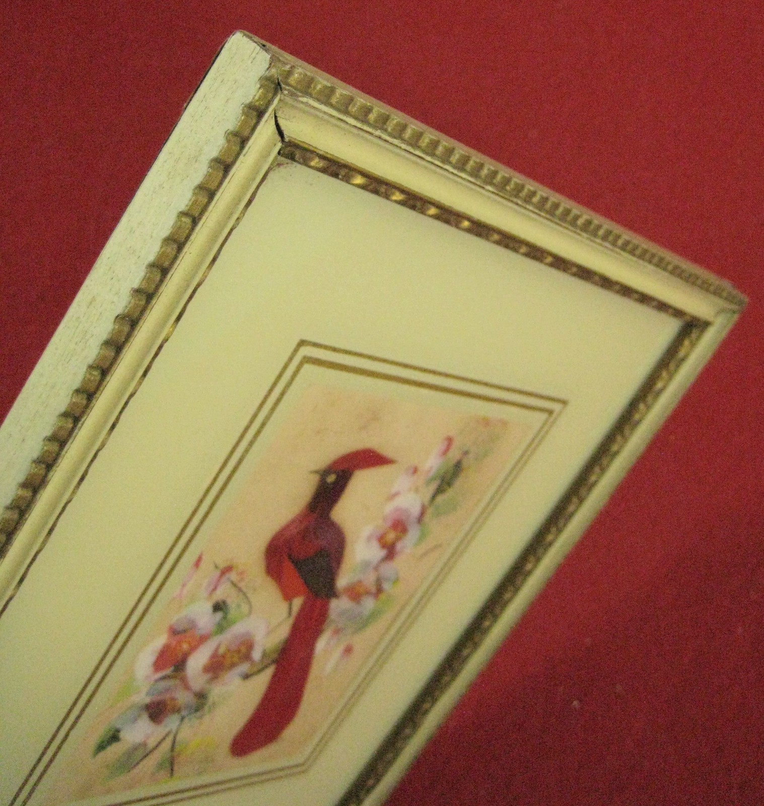 Lot of 5 Feather Art Bird Small Pictures Glen Bastion 1890-1966 Indiana Artist