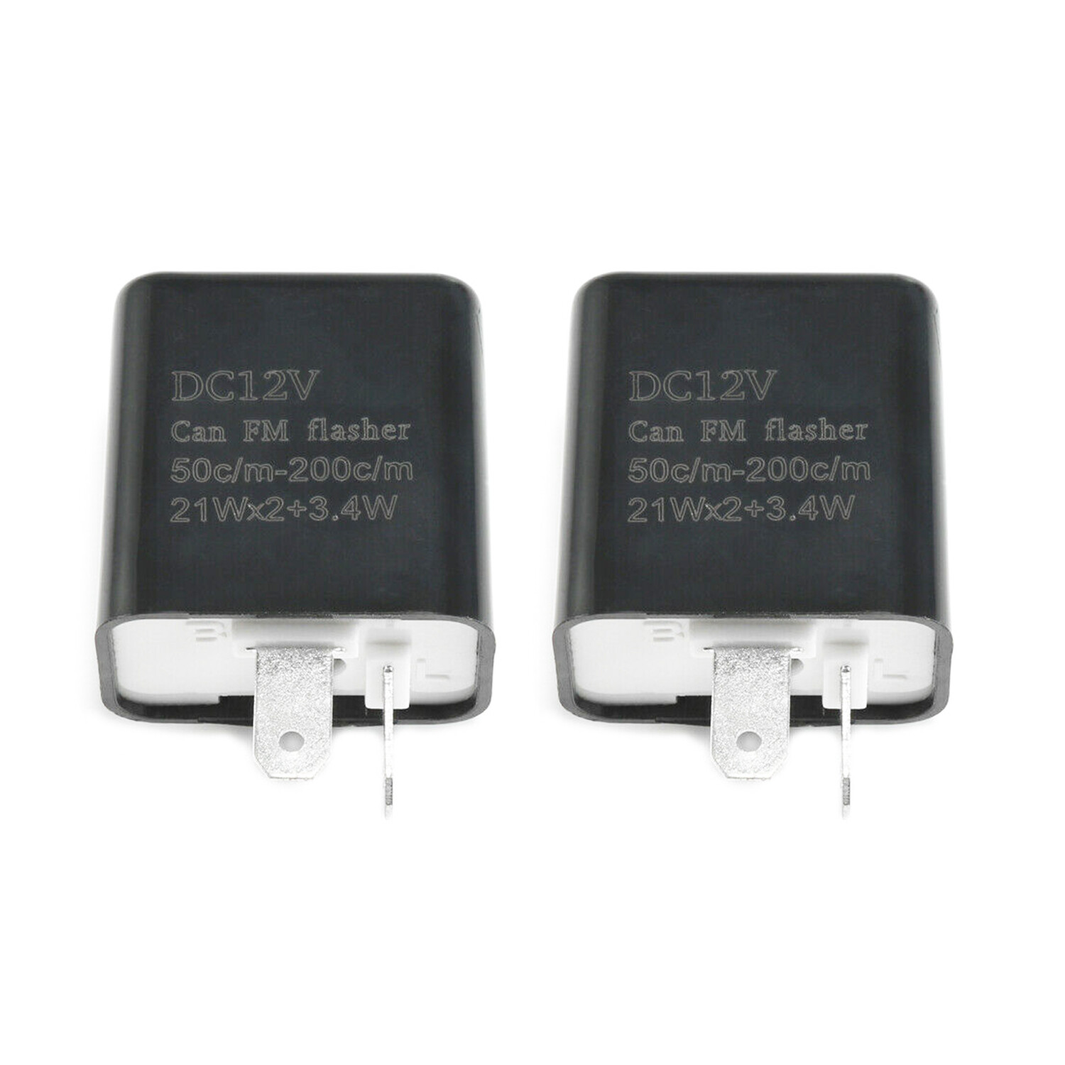 2×For Adjustable LED Flasher Relay Turn Signal Blinker Light Motorcycle 2Pin 12V