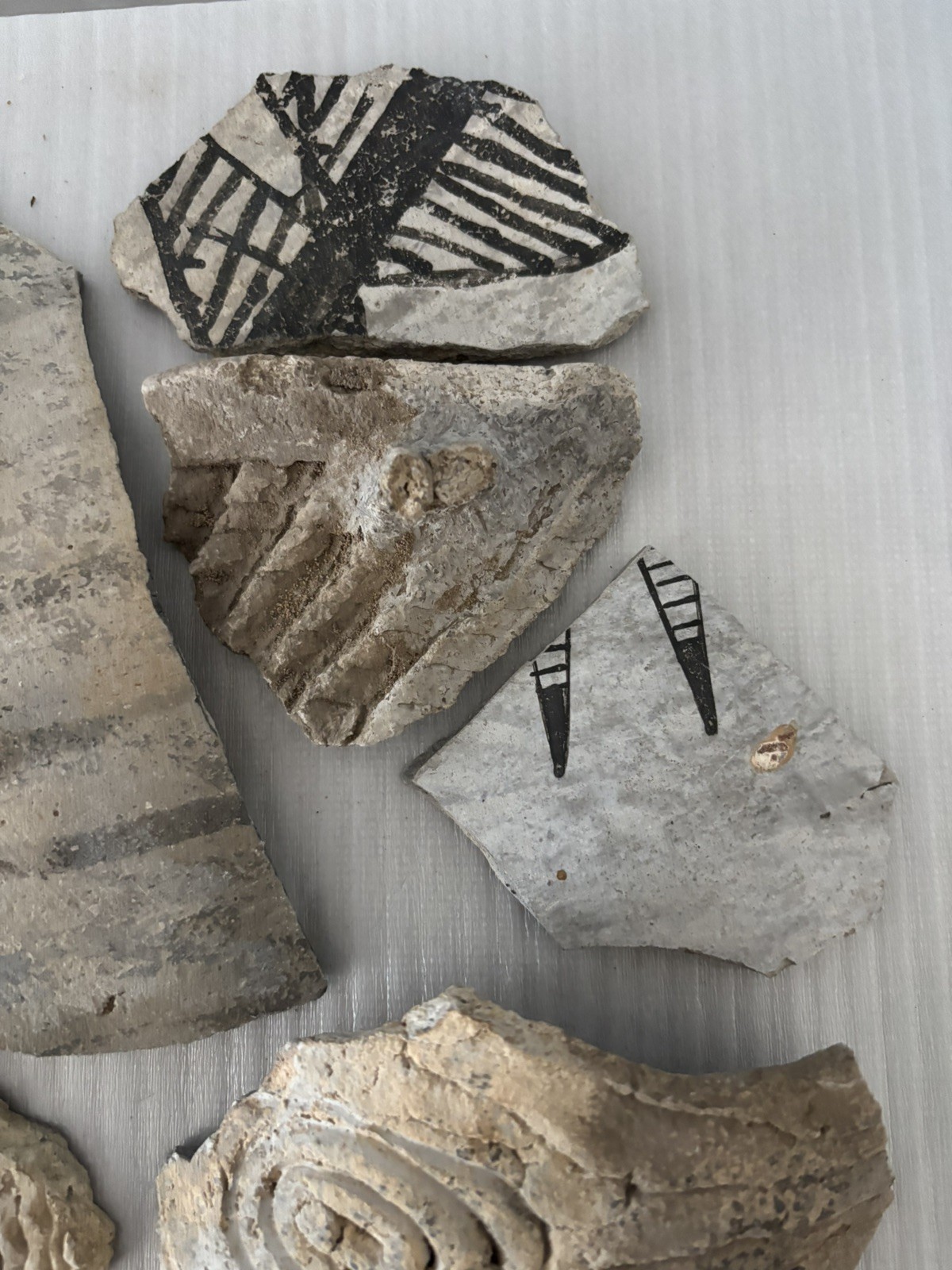 Lot of 7 Large Ancient Anasazi Native American Pottery Shards Arizona L5-D